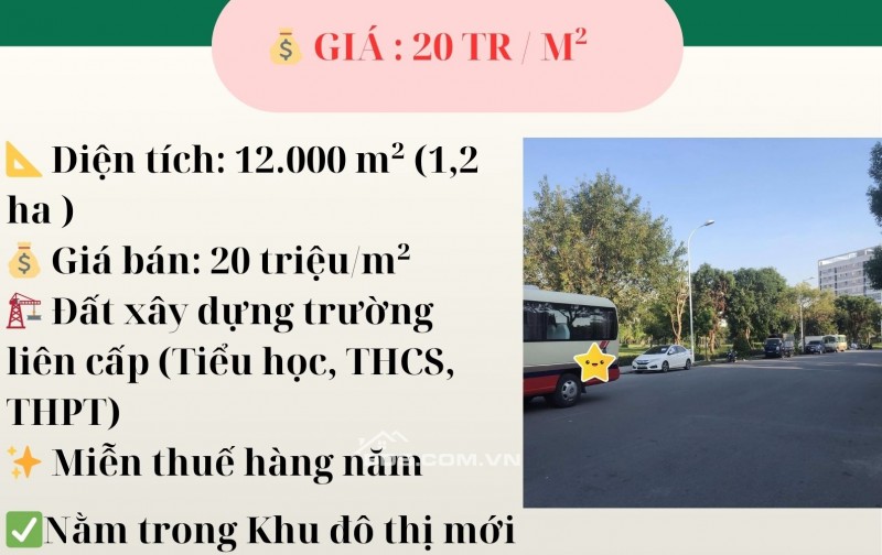  BÁN ĐẤT GIÁO DỤC LIÊN CẤP 1-2-3 – GIA LÂM – HÀ NỘI